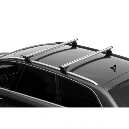 Coffre de toit Marlin 400 Litres GRIS et barres de toit Jaguar XF Sportbrake Tous Types - A partir de 2017