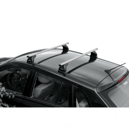 Coffre de toit Marlin 400 Litres GRIS et barres de toit Fiat 500L Avec toit panoramique - A partir de 2012