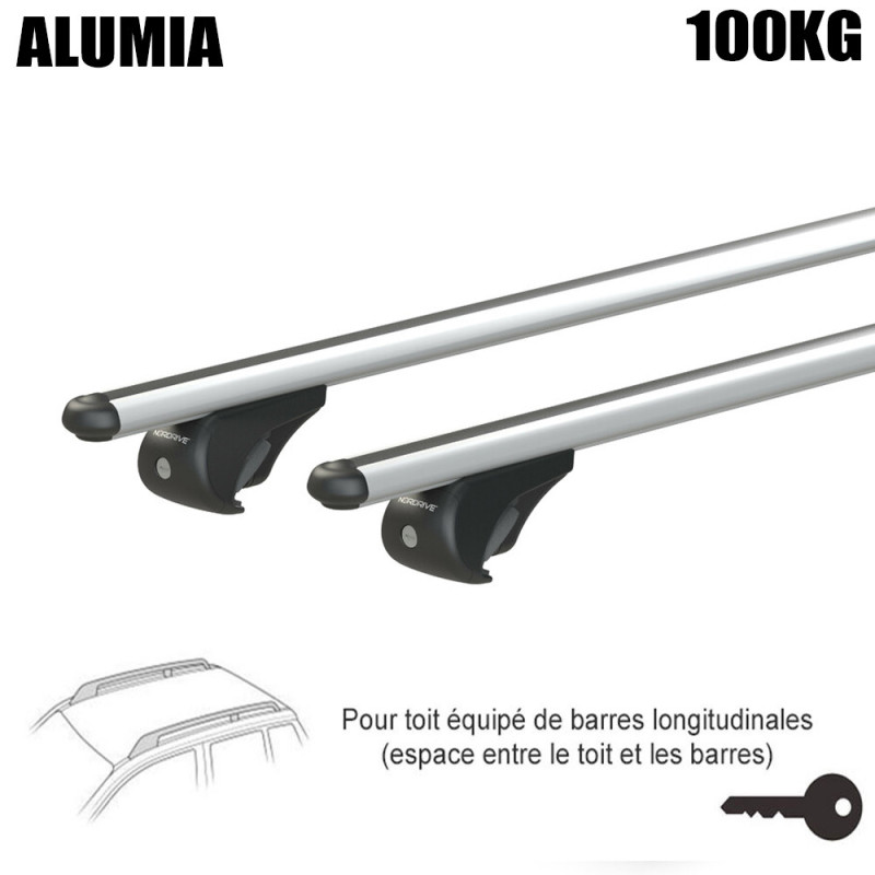 Barres aluminium pour Volkswagen Golf Break A partir de 2020 Fixation sur barres longitudinales
