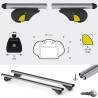 Barres aluminium pour Volkswagen Caddy Life 5 portes A partir de 2021 Fixation sur barres longitudinales