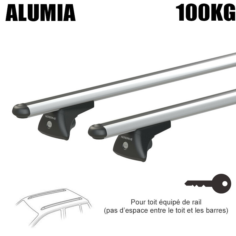 Barres aluminium pour Skoda Enyaq 5 portes A partir de 2020 Fixation sur Rails