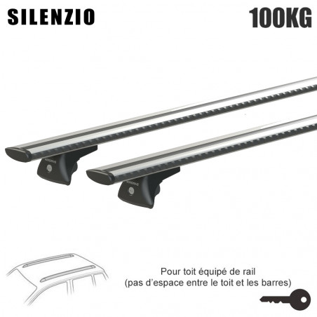 Barres aluminium pour Alfa Romeo Stelvio Sans toit panoramique A partir de 2017 Fixation sur Rails