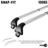Barres aluminium pour Citroen C3 Aircross  Tous Types A partir de 2021. Fixation sur barres longitudinales