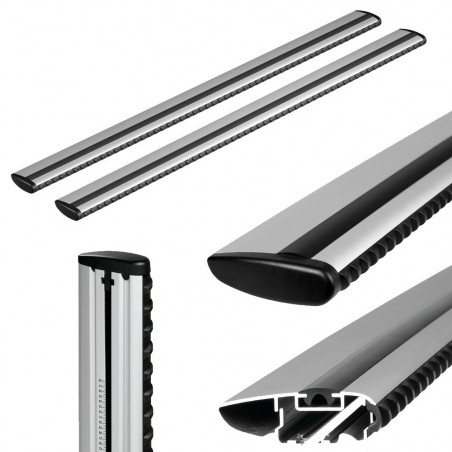 Barres aluminium pour Citroen C3 Picasso Tous Types 2012 à 2016. Fixation sur barres longitudinales