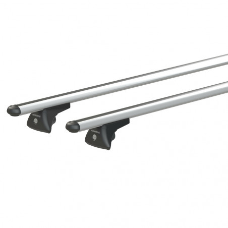 Barres aluminium pour Fiat Panda City Cross Tous Types A partir de 2014. Fixation sur Rails