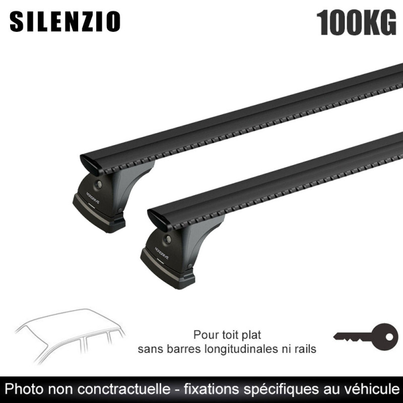 Barres aluminium pour Mercedes Classe C 4 portes 2007 à 2014.Fixation sur point ancrage d'origine