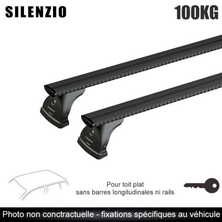 Barres aluminium pour Mercedes Classe C 4 portes 2007 à 2014.Fixation sur point ancrage d'origine