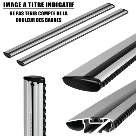 Barres aluminium pour Mercedes Classe C 4 portes 2007 à 2014.Fixation sur point ancrage d'origine
