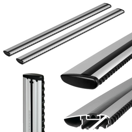 Barres aluminium pour Mercedes Classe C 4 portes 2007 à 2014.Fixation sur point ancrage d'origine