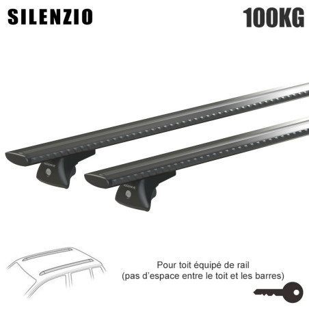 Barres aluminium pour Mercedes GLC Tous Types A partir de 2022. Fixation sur Rails