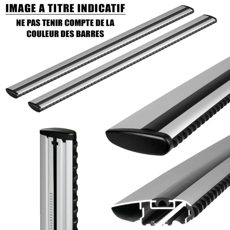 Barres aluminium pour Mercedes GLC Tous Types A partir de 2022. Fixation sur Rails