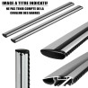 Barres aluminium pour Mercedes GLC Tous Types A partir de 2022. Fixation sur Rails