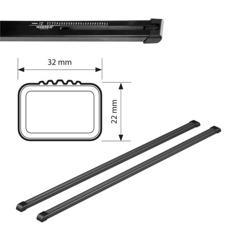 Barres acier ecnomique Opel Astra Astra H 5 portes 2004 à 2009. Fixation sur point ancrage d'origine