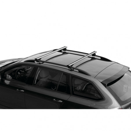 Barres aluminium pour Peugeot Bipper Tepee 5 portes 2009 à 2017.Fixation sur barres longitudinales