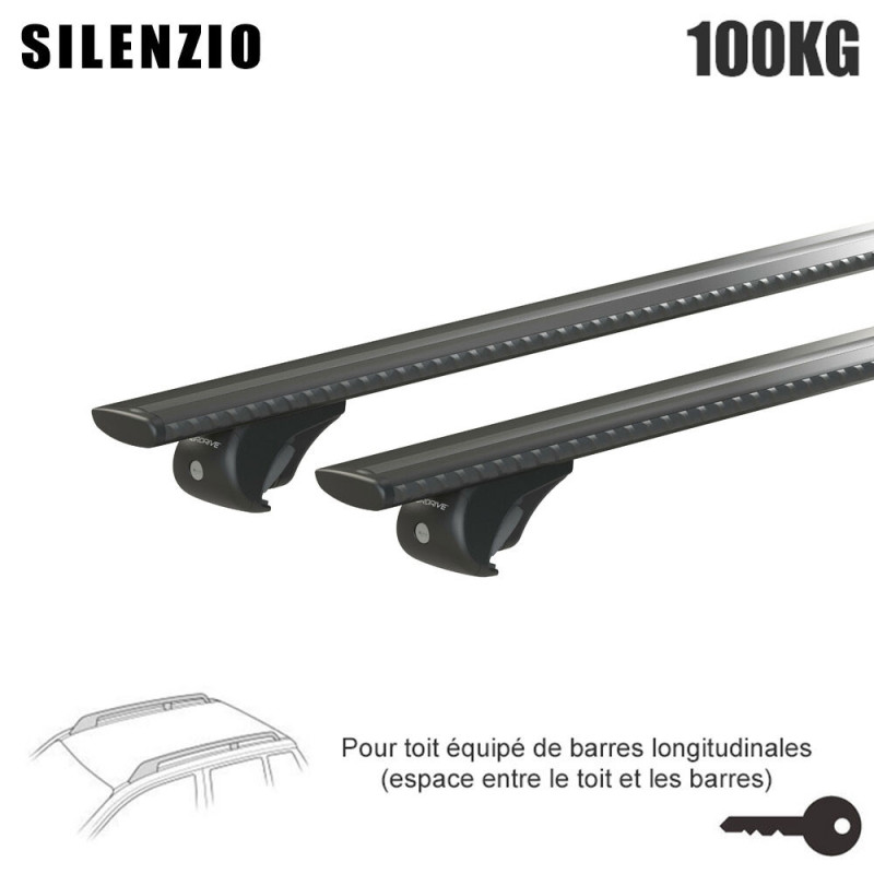 Barres aluminium pour Ssangyong Korando Tous Types 2011 à 2019.Fixation sur barres longitudinales