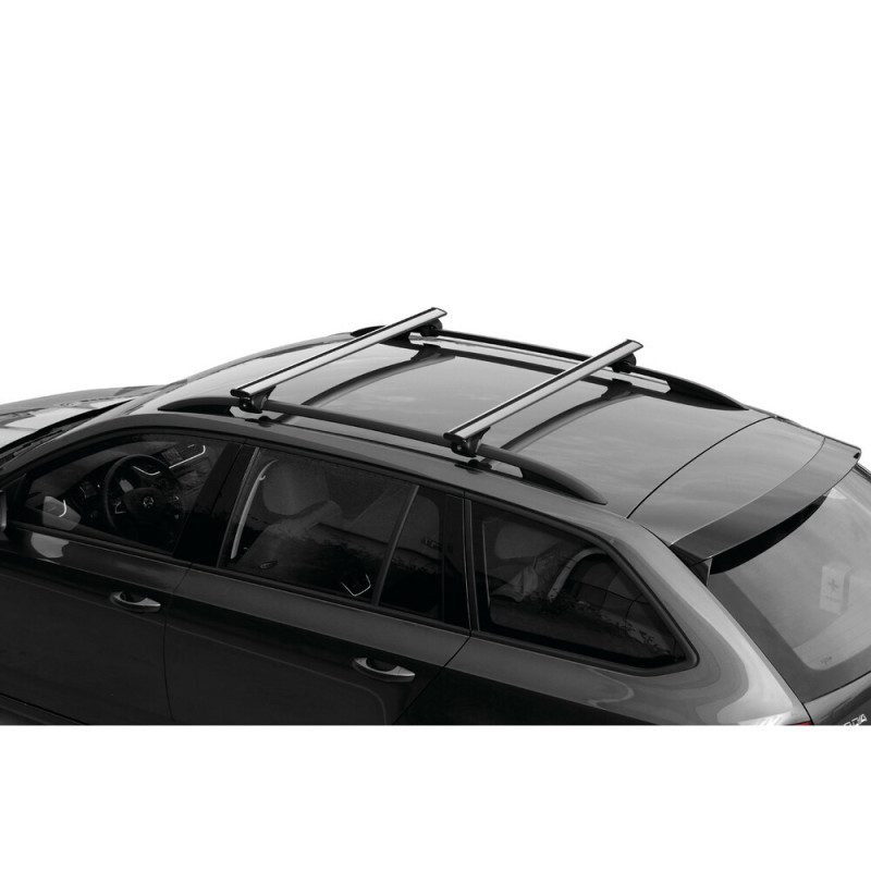 Barres aluminium pour Ssangyong Korando Tous Types A partir de 2019. Fixation sur barres longitudinales