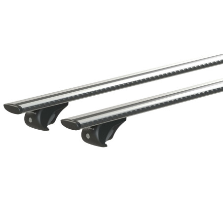 Barres aluminium pour Ssangyong Korando Tous Types A partir de 2019. Fixation sur barres longitudinales