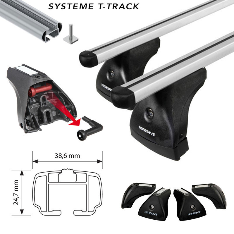 Coffre de toit Marlin 530 Litres Noir - barres de toit - sacs de coffre Peugeot 207 Plus 5 portes sans toit ouvrant 2013 à 2014