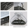 Coffre de toit Marlin 480 Litres GRIS - barres de toit - sacs de coffre Fiat 500L Wagon Sans toit panoramique A partir de 2017