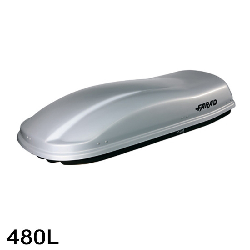 Coffre de toit Marlin 480 L GRIS - barres de toit - sacs de coffre Alfa Romeo Stelvio Avec toit panoramique A partir de 2017