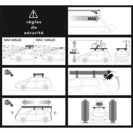 Coffre de toit Marlin 480 Litres GRIS - barres de toit - sacs de coffre Toyota Proace City Court A partir de 2020 Tous Types