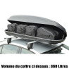 Coffre de toit Marlin 400 Litres GRIS - barres de toit - sacs de coffre Ford Transit Courier Tous Types - A partir de 2014