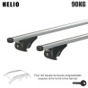 Coffre de toit Marlin 680 Litres Noir - barres de toit - sacs de coffre Fiat Panda City Cross Tous Types A partir de 2014