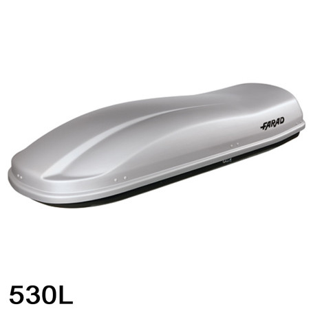 Coffre de toit Marlin 530 Litres GRIS - barres de toit - sacs de coffre Nissan Qashqai Sans toit panoramique 2014 à 2021