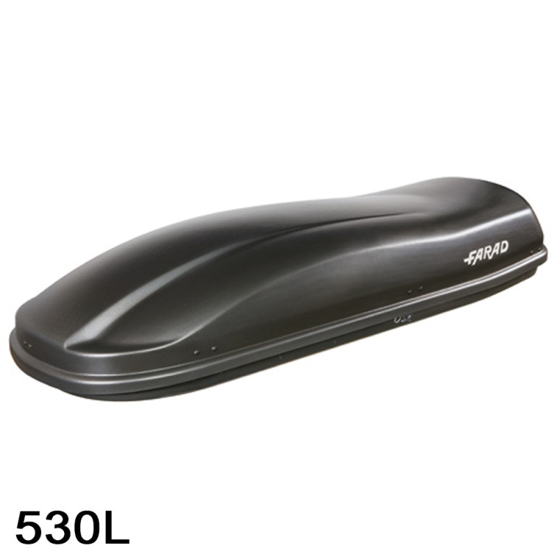 Coffre de toit Marlin 530 Litres Noir - barres de toit - sacs de coffre Nissan Qashqai Sans toit panoramique 2014 à 2021