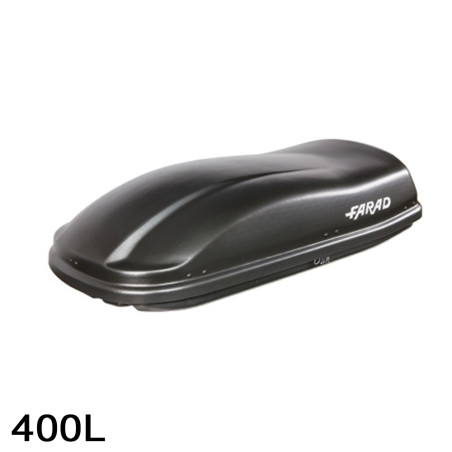 Coffre de toit Marlin 400 Litres noir - barres de toit - sacs de coffre Ford Tourneo Connect Tous Types A partir de 2022
