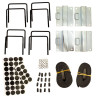 Coffre de toit Pliable 320 Litres Noir et barres de toit Alfa Romeo Stelvio Sans toit panoramique A partir de 2017