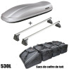 Coffre de toit Marlin 530 Litres GRIS - barres de toit - sacs de coffre Honda CR-V Tous Types A partir de 2018