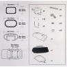 Coffre de toit Pliable 320 Litres Noir et barres de toit Nissan Qashqai Avec toit panoramique 2007 à 2014