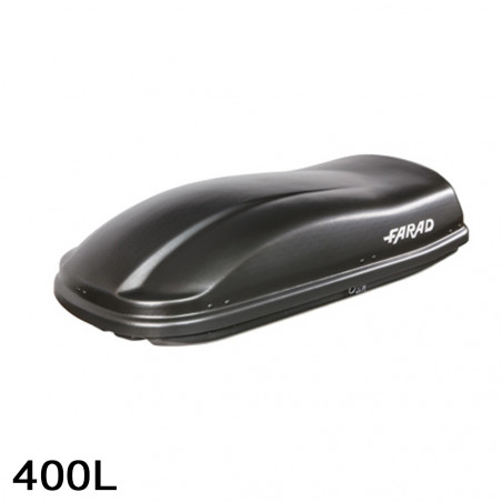 Coffre de toit Marlin 400 Litres noir - barres de toit - sacs de coffre Seat Altea Tous Types 2004 à 2014