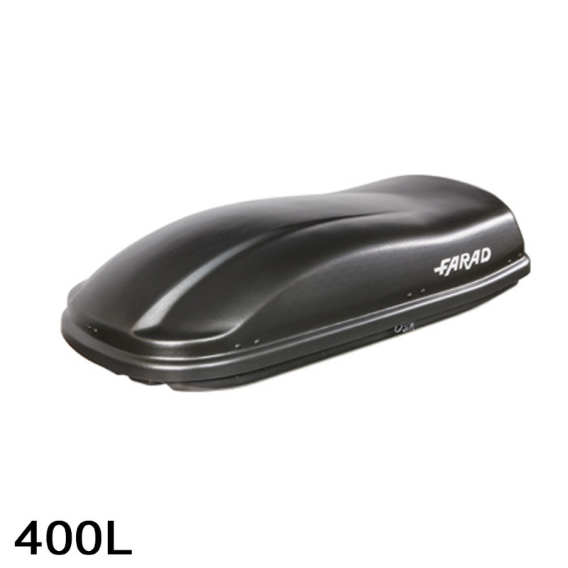 Coffre de toit Marlin 400 Litres noir et barres de toit Ford Focus Break - 2008 à 2011