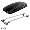 Coffre de toit CRUB 430 Litres Noir et barres de toit Lexus RX Tous Types 2003 à 2009