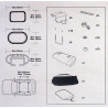 Coffre de toit Pliable 320 Litres Noir et barres de toit Fiat Doblo Cargo 2000 à 2009