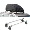 Coffre de toit Pliable 320 Litres Noir et barres de toit Mazda 3 5 portes 2004 à 2009