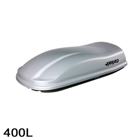 Coffre de toit Marlin 400 Litres GRIS et barres de toit Fiat Doblo Cargo 2000 à 2009