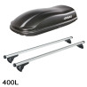Coffre de toit Marlin 400 Litres noir et barres de toit Bmw X1 F48 A partir de 2022