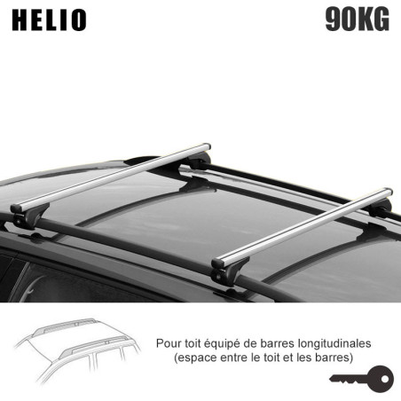 Coffre de toit Marlin 480 Litres GRIS et barres de toit Bmw X5 E53 2003 à 2007