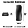 Coffre de toit Marlin 400 Litres noir et barres de toit Bmw X6 E71 2008 à 2014