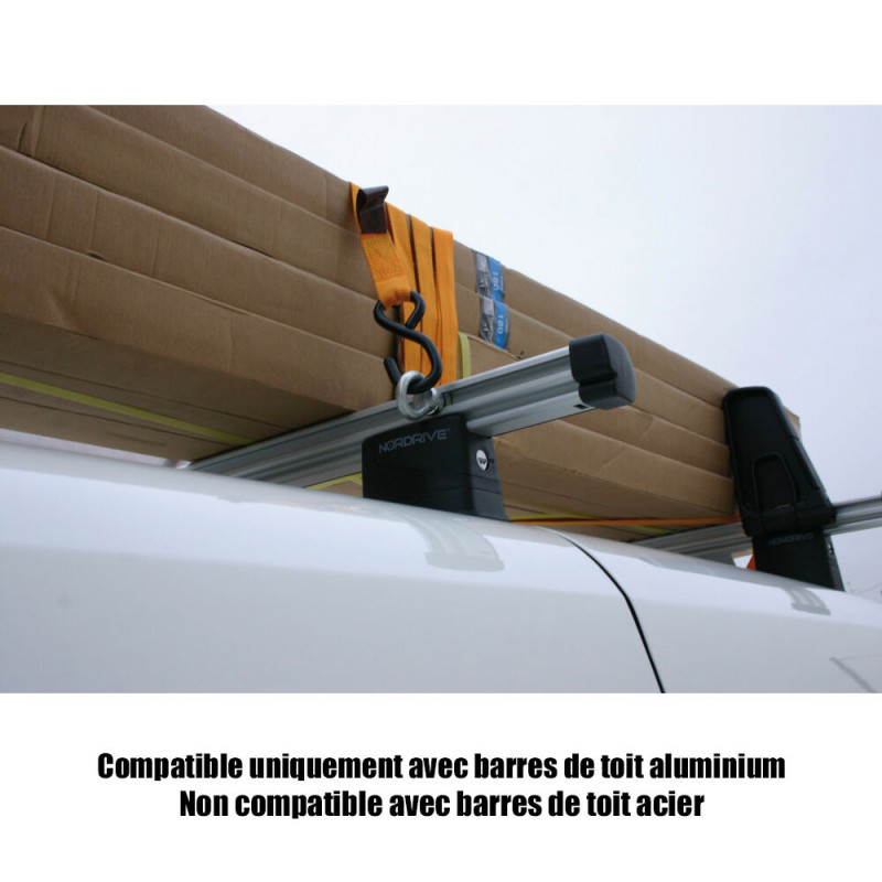 Œillets de fixation pour barres de toit Aluminium. Livré à la paire