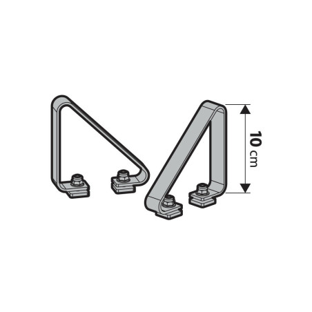Arretoirs 10 cm pour barres de toit Aluminium