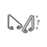 Arretoirs 10 cm pour barres de toit Aluminium