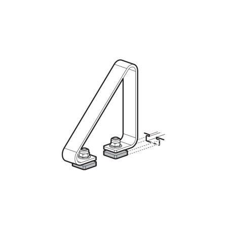 Arretoirs 10 cm pour barres de toit Aluminium